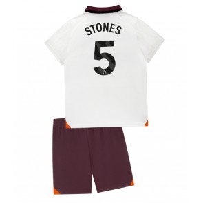 Manchester City John Stones #5 Udebanesæt Børn 2023-24 Kort ærmer (+ korte bukser)